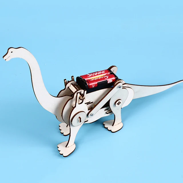 DIY 3D Walking T-rex Dinosaur Assembly Puzzles Kids Experiment Education Toy greatly exercised the child's developmental skills 3