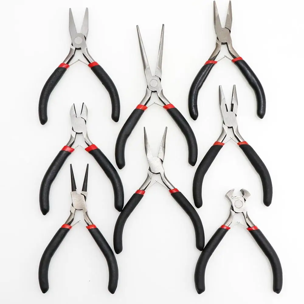 Black 1pc Jewellery Making Round Nose End Cutting Jewelry Pliers Tools DIY Equipment Pliers Fit Handcraft Beadwork Repair