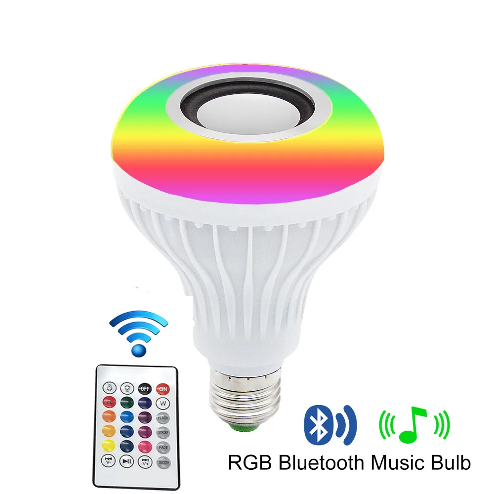 

Rgbw Remote Control Bluetooth Music Bulb Light Smart Colorful Stage B22 Led Color Home Led Bulbs E27 Lamp Living Room Lights