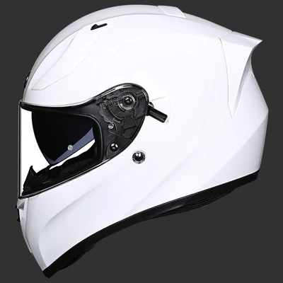 White Bluetooth шлем мотоциклетный модульный двойной объектив мотокросса шлем крушение полное лицо шлемы - Цвет: White