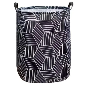 

Kids Room Double Ear Folding Organizer Sundries Hamper Storage Bin Dirty Clothes Cotton Linen Children Toy Laundry Basket