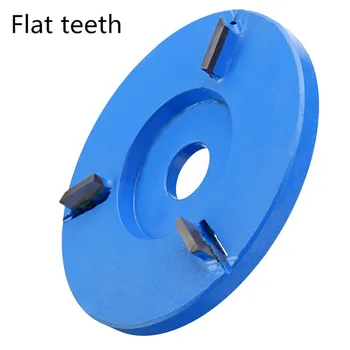 

90mm Round/Flat Carving Wood Grinder Disc Tea Tray Digging Knife Three-tooth Milling Cutter For 16mm Aparture Angle Grinder