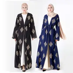 Мусульманская одежда Дубаи вечернее платье кардиган-кимоно вышитая мусульманская одежда