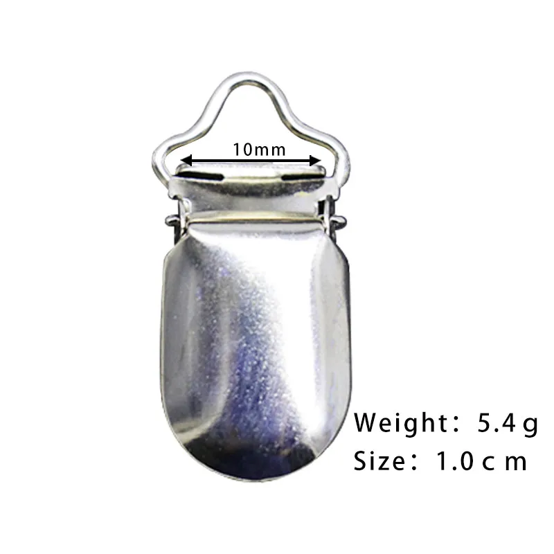 Luo Qiu 10mm Metal Silver garment clips with Plastic teeth Use size attache sucette speenkoord hout (10 pieces/lot)