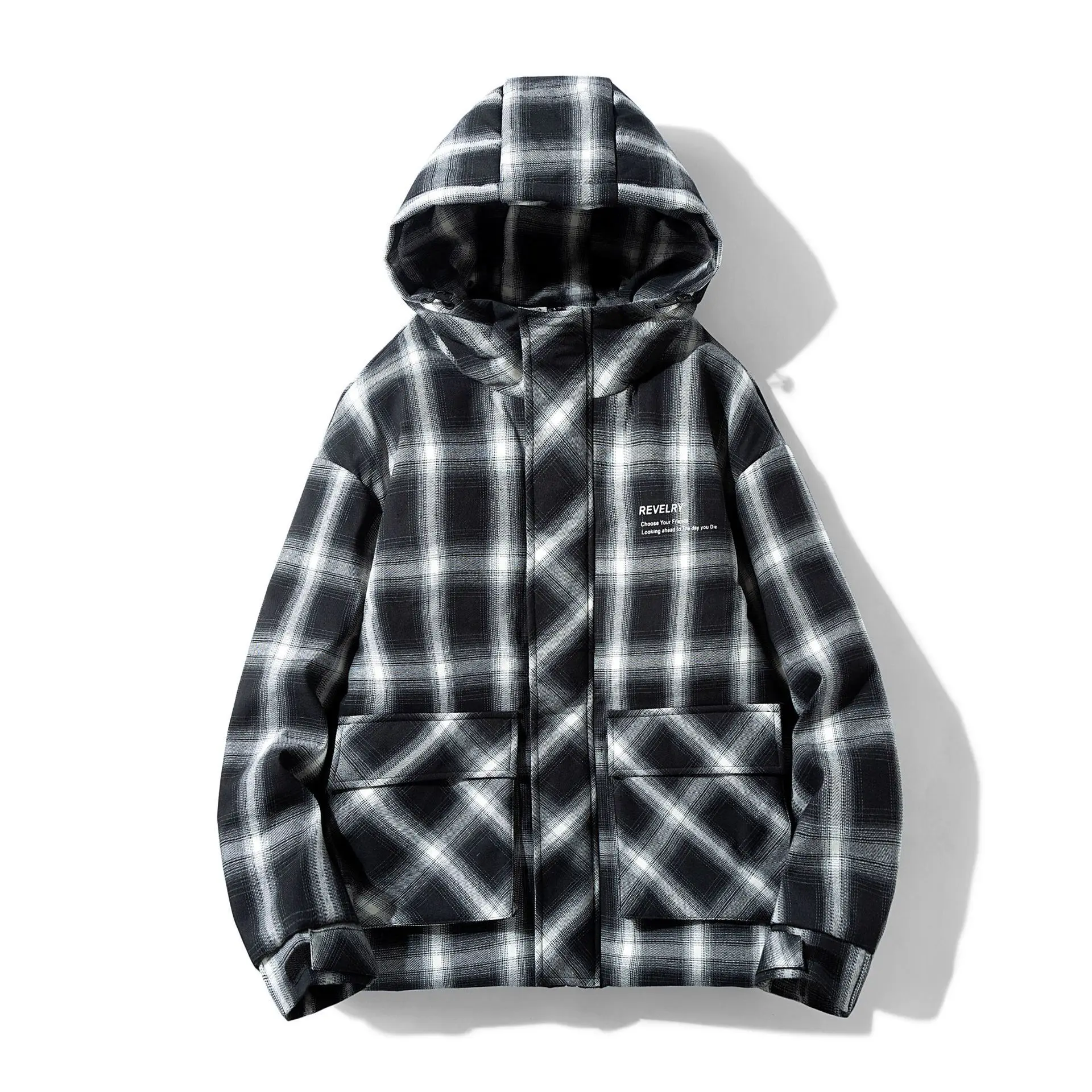

Quality Mens Winter Duck Coats Male Fashion Plaid Waterproof Jackets Men Hooded Short Warm Down Overcoats JK-867