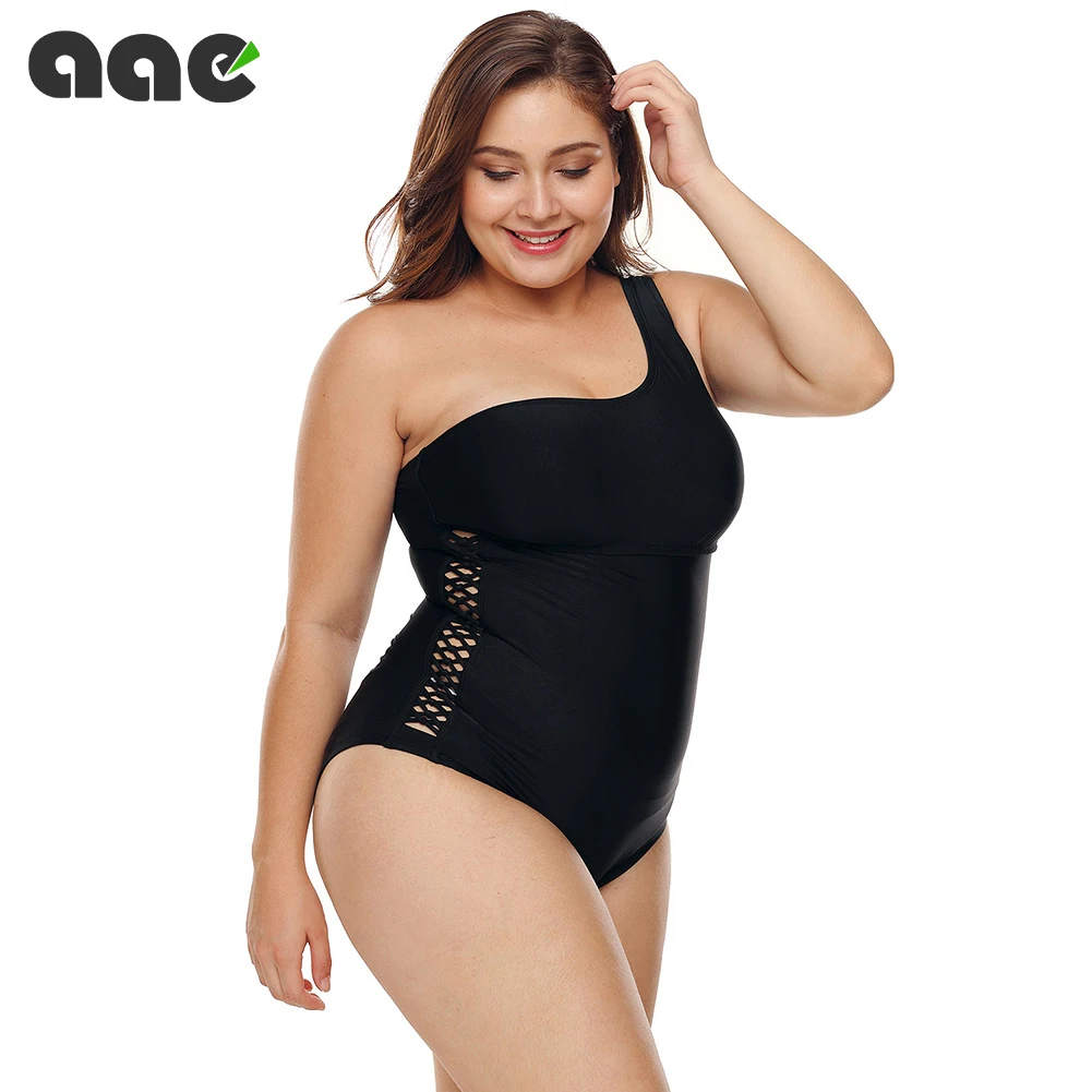 2020 черный сексуальный женский купальник большого размера Цельный Монокини
