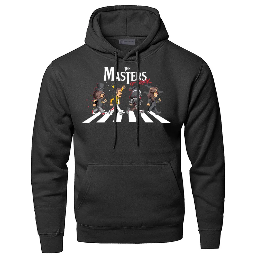 Мужские худи в стиле панк рок Masters модные толстовки с капюшоном из флиса на осень