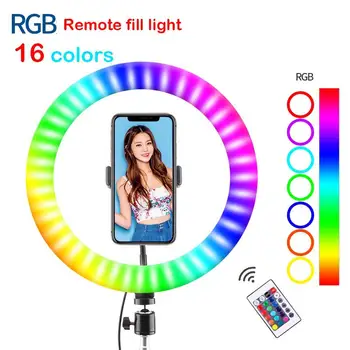 

Ring Fill Light ABS Material Ring Light Desktop Stand Mobile Phone Live RGB Ring Lighting For Mobile Phones