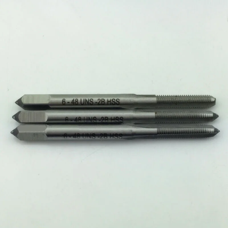 3pcs Hand Tap 6-48 UNS 3-Flutes HSS TAP SET Metalworking Tool High Quality ► Photo 3/4