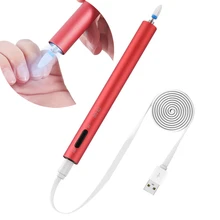 S102 Электрический Фрезер для ногтей, сверлильный станок для Перезаряжаемые Фрезер для ногтей, сверлильный ручка с светодиодный освещения 12000 об/мин, маникюр, машинка для маникюра, наклейки для ваших ноготков