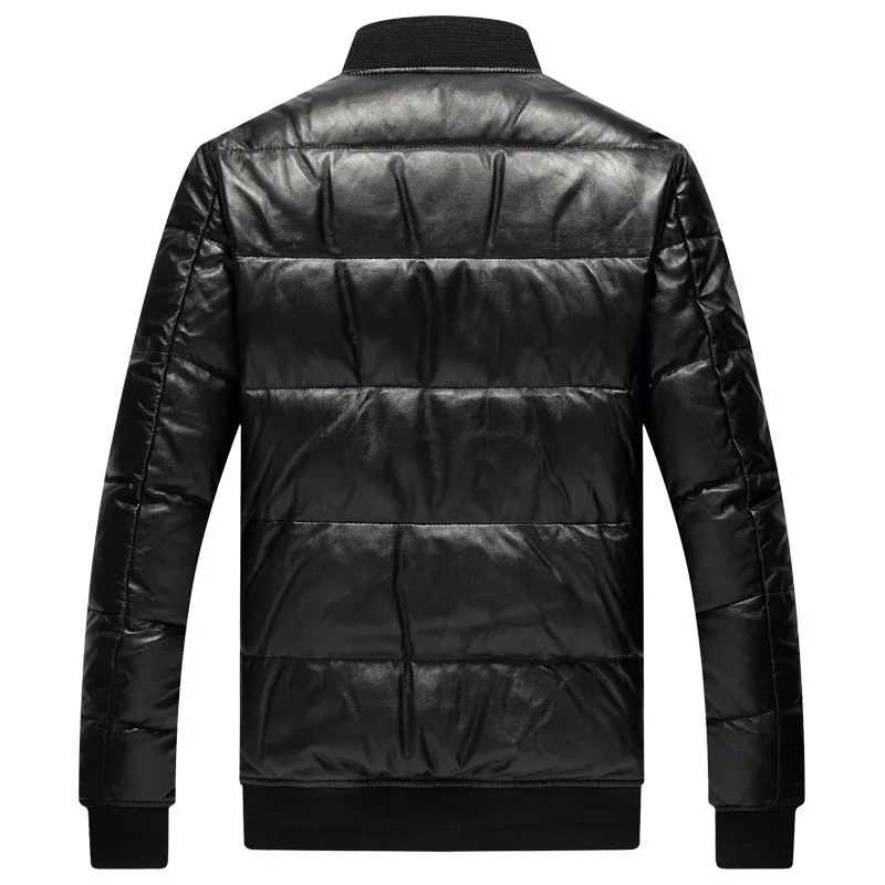

Winter Genuine Leather Down Jacket Men Sheepskin Coat Plus Size Baseball Jacket Real Leather Jackets 2020 1927 KJ3711