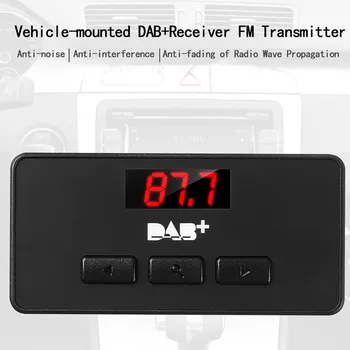 

New High Quality Black DAB+ FM Transmitter LED display Digital Broadcasting Receiver Box And Audio Output free switching#BL2