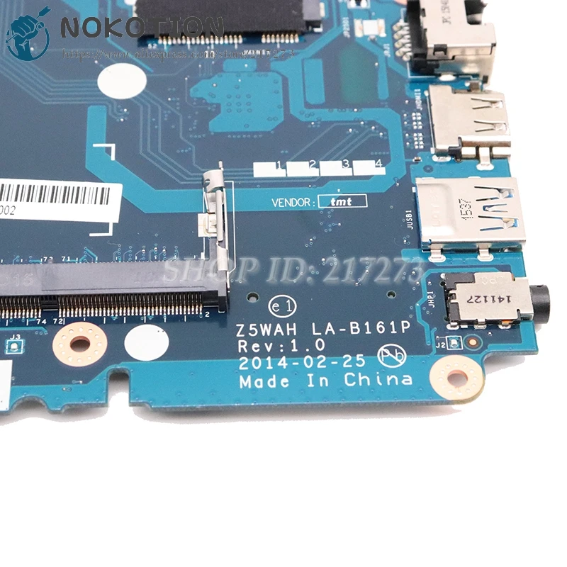 NOKOTION для acer aspire E5-571 E5-531 Материнская плата ноутбука NBML81100D NB. ML811.00D Z5WAH LA-B161P DDR3L SR23W I7-5500U Процессор