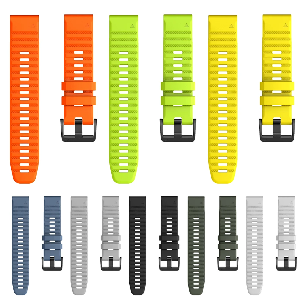 New 26mm 22mm Silicone Wrist Strap for Garmin Fenix 6X 6 Pro Band for Fenix5 5X Plus 3HR Watch Accessoris Easy fit Watchband