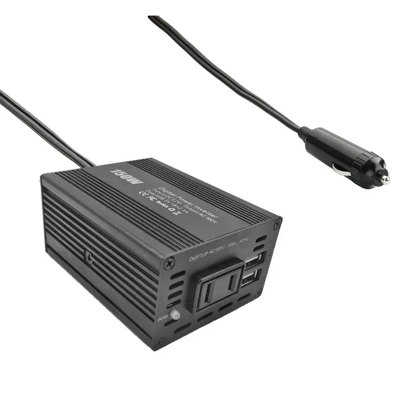 150 Вт автомобильный инвертор питания двойной USB 3.1A 12 В до 100 в автомобильное зарядное устройство адаптер