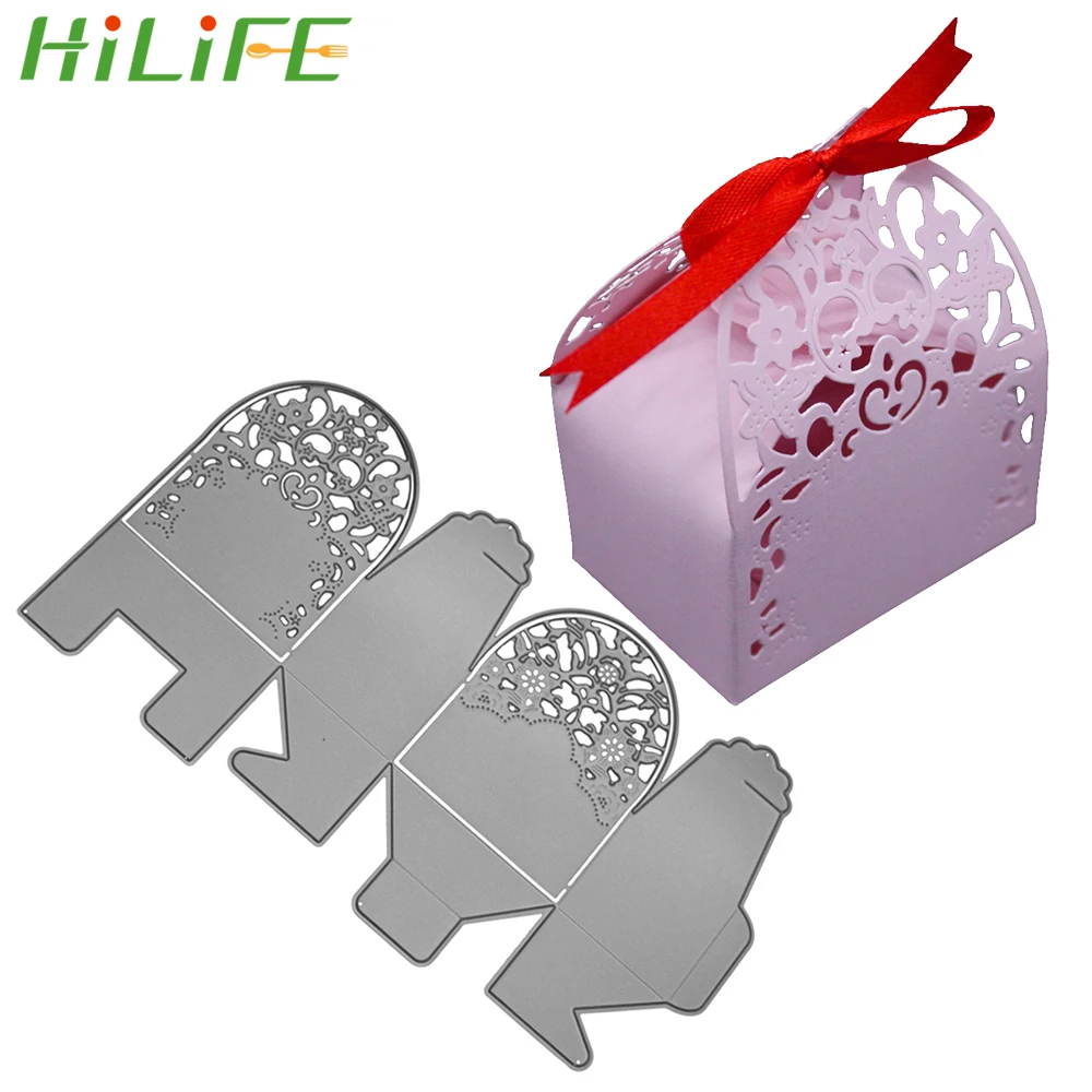 HILIFE DIY тиснение инструмент для штамповки Diy Подарочная коробка трехмерная конфетная коробка кружева полый узор металлические режущие штампы для скрапбукинга