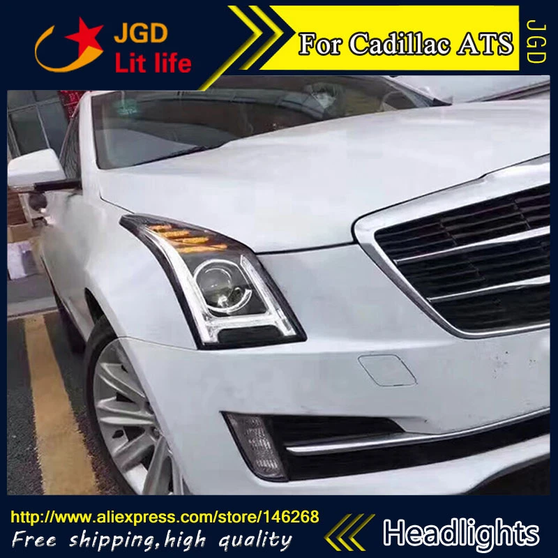 Free Shipping Car Styling Led Hid Rio Led Cadillac Ats Headlights Case For Cadillac Ats Headlight Bi Xenon Lens Low Beam Car Styling Led Led Hidcar Styling Aliexpress