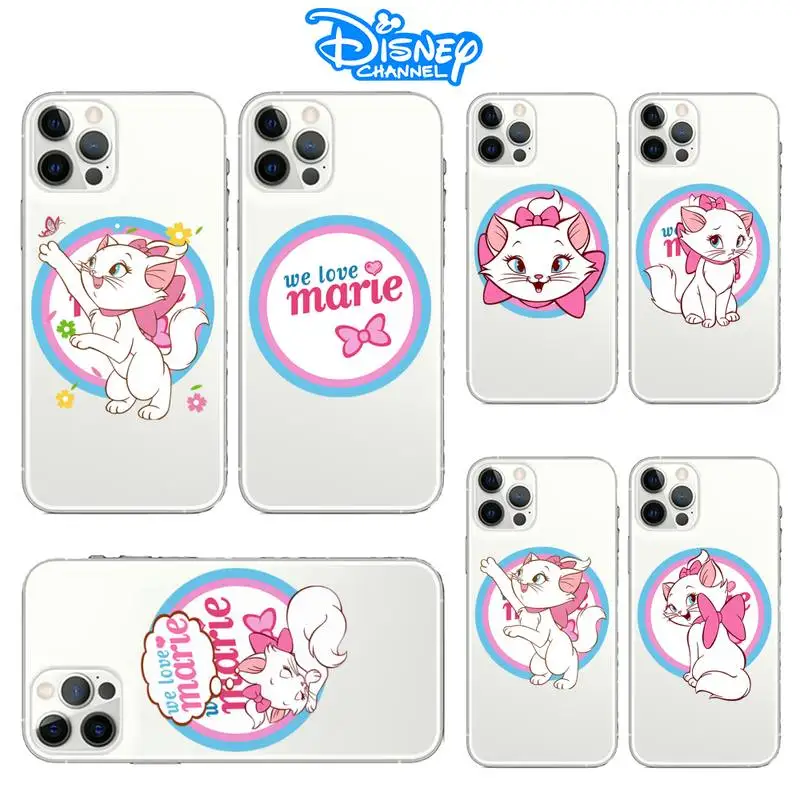 Disney Cute cat Marie Phone Case For iPhone 11 12 Pro XR XS Max 8 7 6 Plus 6S SE 2020 TPU Cases Soft Back Cover | Мобильные телефоны