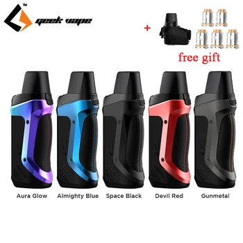 

Original Geekvape Aegis Boost Pod Mod Kit 3.7ml tank fit 0.6ohm KA1 Mesh Coil 1500mah MTL vape supports RDTA Aegis Boost Kit