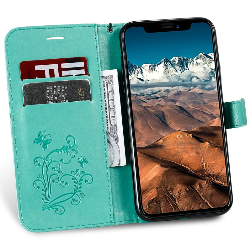 Флип-чехол с 3D бабочкой для iPhone 11 Pro Max XR XS max X Wallet кожаный чехол для iPhone 6 6s 7 8 Plus 5 5S SE чехол Funda