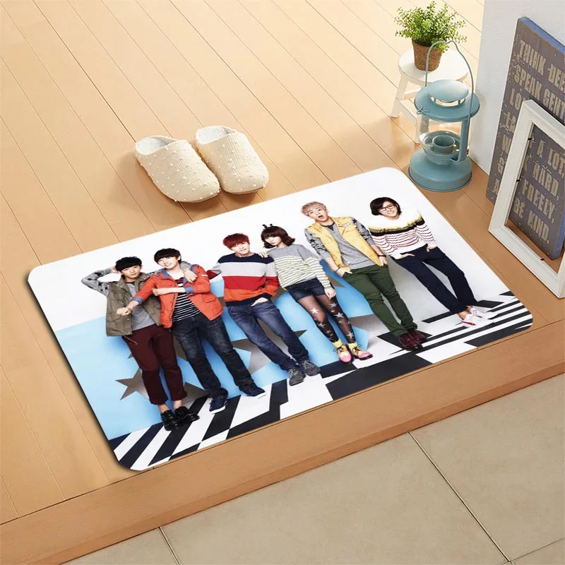 Хороший B1A4 KPOP Коврик для двери, напольный коврик для дома, креативный коврик, супер мягкий Впитывающий Коврик для ванной комнаты, входная дверь, 40X60 см, 50x80 см - Цвет: 7