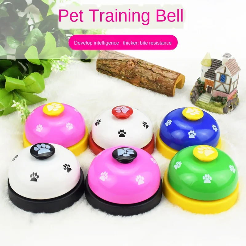 

Pet Toy Training Called Dinner Small Bell Footprint Ring Dog Toys For Teddy Puppy Pet Call