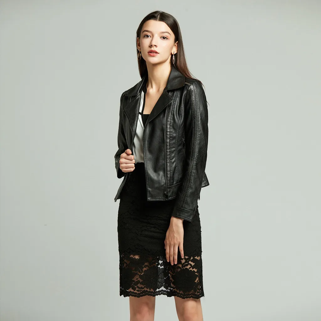 Winter Women Bomber Jacket Warm Short Coat Leather Jacket Parka Zipper Top Overcoat Outwear New Arrival Autumn Jacket Women Coat