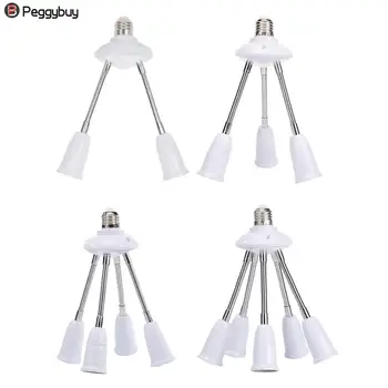 

Adjustable E27 Lamp White Base Durable Rotary Adapter Converter LED Light Bulbs Socket Holders for Home Hotel Restaurant