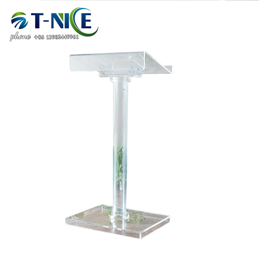 Adjustable Lectern Reading Surface Platform Pulpit Design Acrylic Podium Easy Assembly Lectern Detachable Furniture