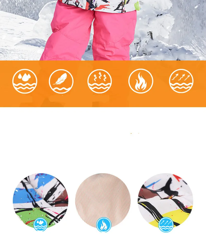hot sale woman winter ski jacket single plate double plate ski waterproof windproof thickening ventilation hiking cloth