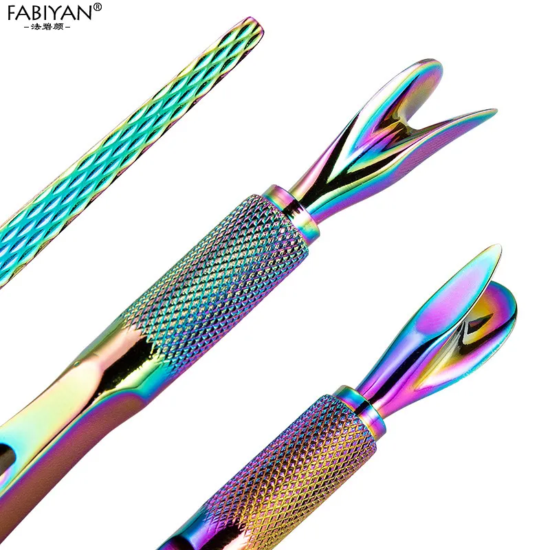 네일아트 스테인레스 스틸 크로스 잠금 쉐이핑 족집게 매니큐어 손가락 도구, 라인석 따기, UV 젤, 다기능 클립 팁