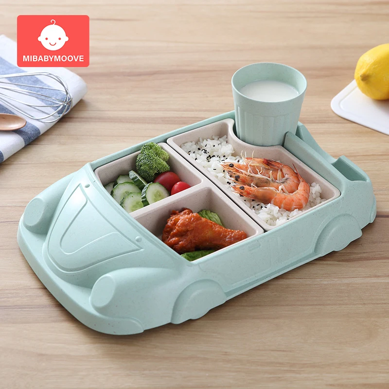 Посуда для кормления ребенка бамбуковое волокно мультфильм самолет детская