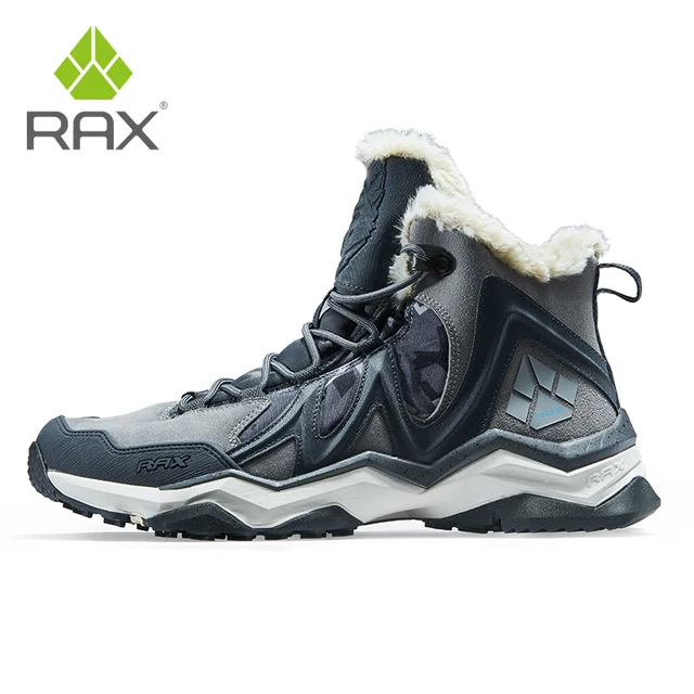 RAX Men Hiking Shoes winter Waterproof Outdoor Sneaker Men Leather Trekking Boots Trail Camping Climbing snow Sneakers Women 3