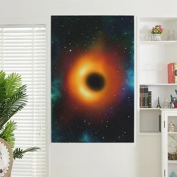 

Black Hole Digital Printing Punch-free Nylon Clasp High-shading Curtains,