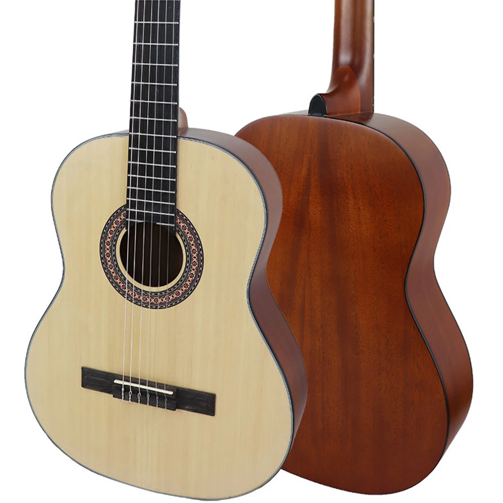 Классическая гитара 39 дюймов, гитара из красного дерева, красного дерева, нейлоновые струны, инструмент для концерта для начинающих - купить по выгодной цене