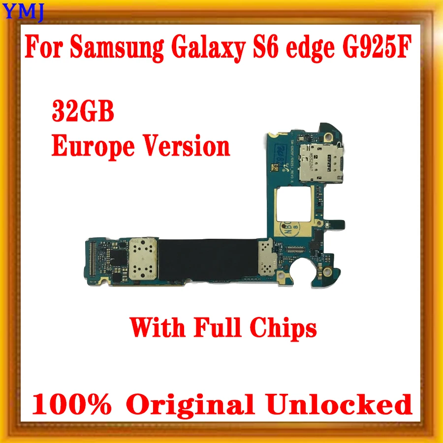 Полная разблокировка для samsung Galaxy S6 edge G925F материнская плата, оригинальная Европейская версия для Galaxy S6 G925F материнская плата, Материнские платы