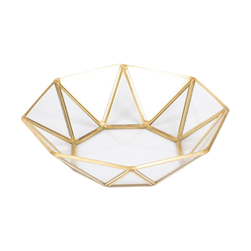 octagonal bowl Стеклянный лоток для хранения любящее сердце домашний декор обеденная тарелка Ювелирная тарелка керамическая Свадебная Косметика Украшение Рабочего Стола отделка - Цвет: octagonal bowl