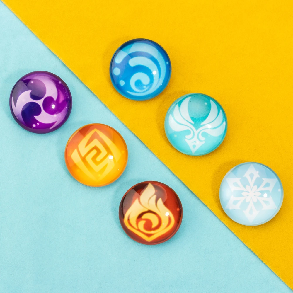 Genshin Impact Eyes Of God Badge Pin Cosplay Game Souvenir Collection Brooch Pins Accessories Props