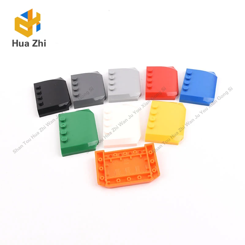 6 uds pendiente de 52031 curva 4x6x2/3 Triple curva con 4 StudsBuilding bloques a MOC bricolaje educación construir Juguetes