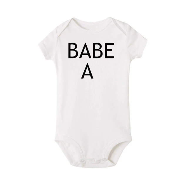 BABE A and BABE B/Новое боди для новорожденных мальчиков и девочек, комбинезон с коротким рукавом, хлопковый сдельник для ребенка