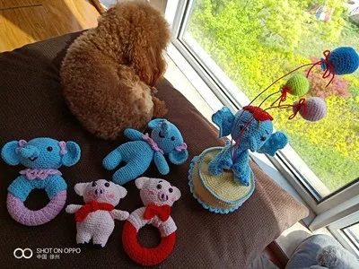 2 шт. комбинация Милая ручная вязка крючком шерстяная кукла-погремушка детский лучший подарок игрушки аксессуары(готовая продукция