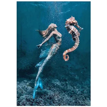 

Full diamond 5D character diamond painting mermaid princess diamond embroidery kit cross stitch mosaic home decoration gift