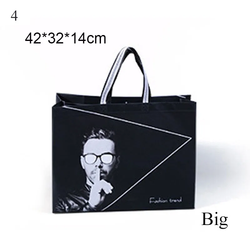 Silver Women Foldable Recycle Shopping Bag Reusable Shopping Tote Bag Large Capacity Non-Woven Fabric Shopper Bag Grocery Pouch - Color: Silver