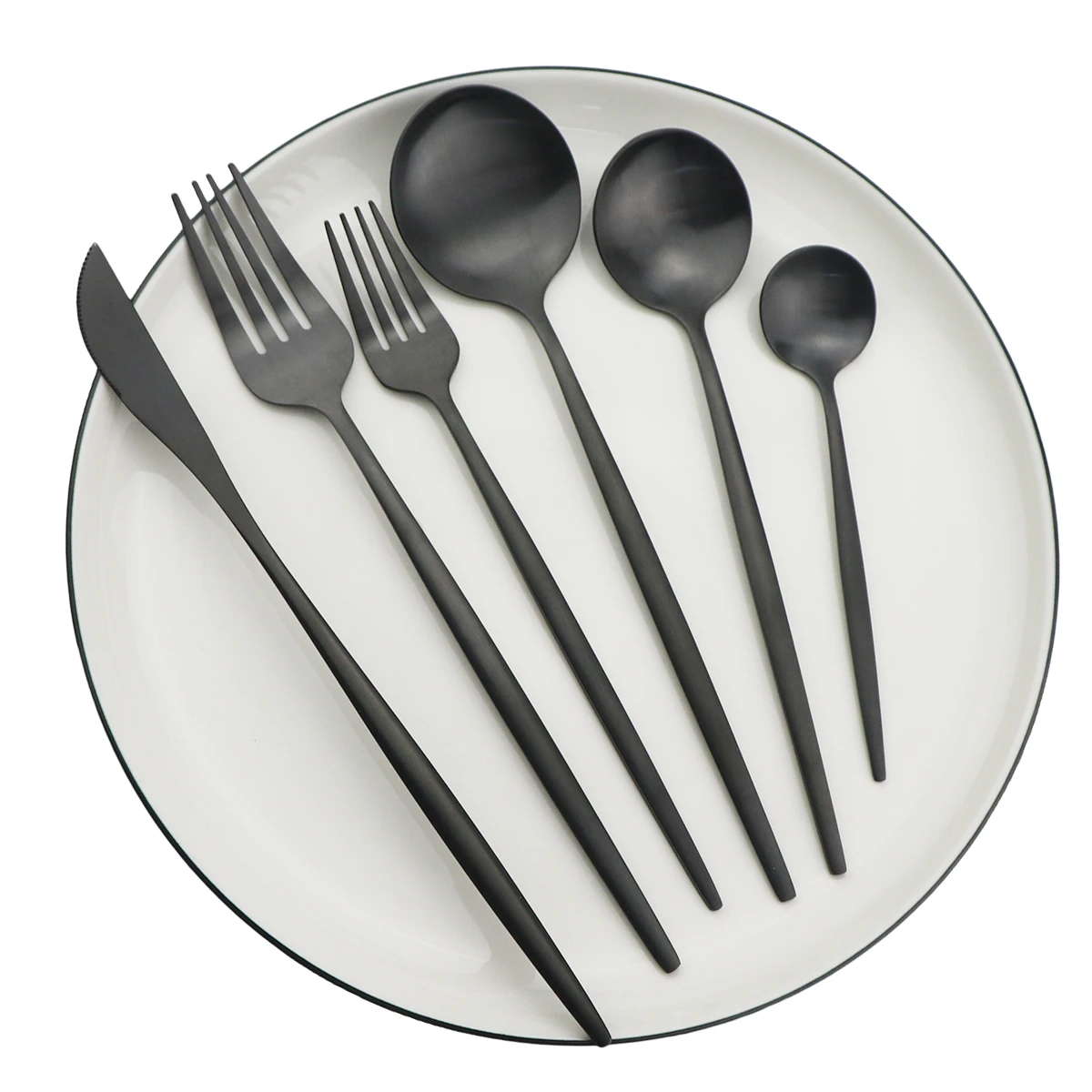6Pcs Bunte Gabeln und Löffel 6Pcs Bunte Gabeln und Löffel