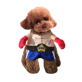 

Dog Cat Costumes Boxer Cosplay Suit Funny Pet Clothing Halloween Christmas Uniform Clothes for Puppy Dogs Cats DIN889