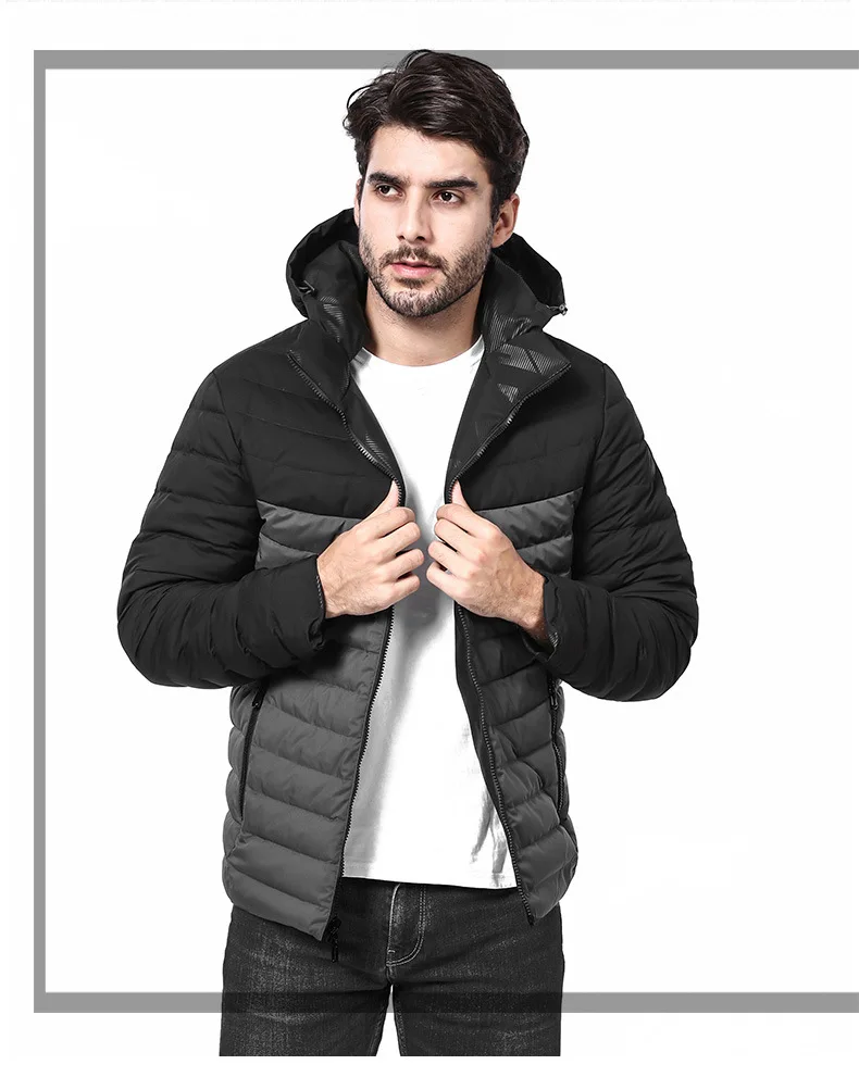 L-4XL, новинка, мужская двусторонняя куртка на белом утином пуху, новое зимнее мужское Двустороннее пальто, теплое пуховое пальто с капюшоном, Мужское пальто