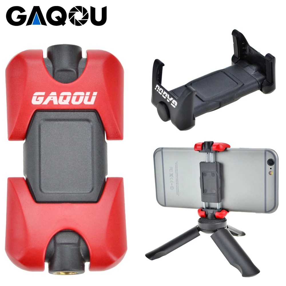 

GAQOU Universal Tripod Mount Stand Adapter for Mobile Phone Holder Mini Cell Phone Clipper for iPhone Samsung Smartphone Bracket