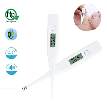 

2PCS LCD Digital Body Thermometer with Accurate Readings for Kids, Adults, Oral Cavity, Rectum, Armpit Thermometer White