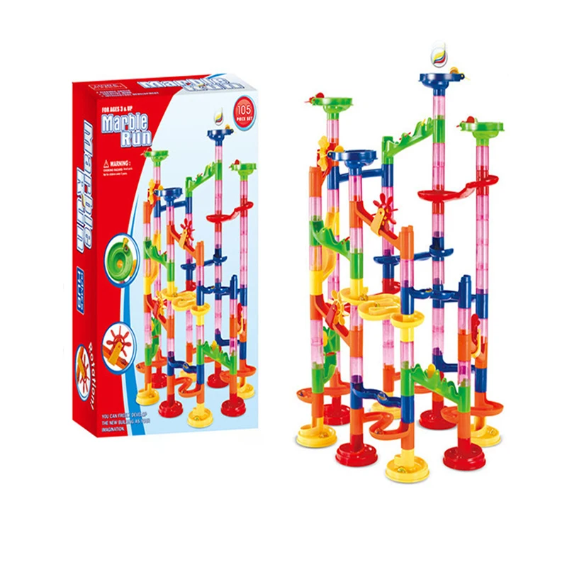 

105pcs DIY Construction Marble Race Run Maze Balls Track Building Blocks Children Gift For Baby Educational Toys