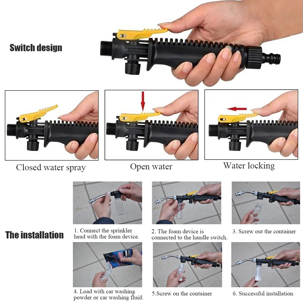 

28/40cm Garden Water Guns High Pressure High Power Car Washer Spray Car Washing Tool Multifunctional Water Guns Free Shipping